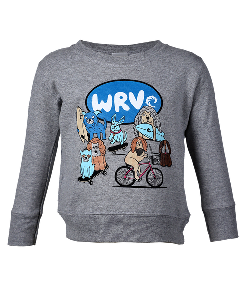 Bingo's Buds Toddler Crew Sweatshirt - Wave Riding Vehicles