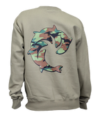 Camo Solid Ladies Crew Sweatshirt - Wave Riding Vehicles