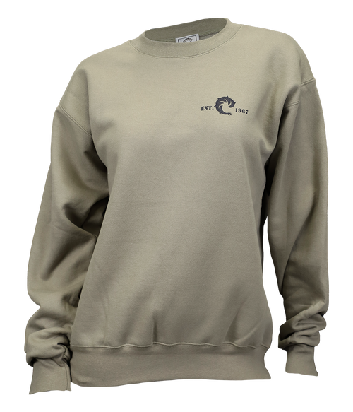 Camo Solid Ladies Crew Sweatshirt - Wave Riding Vehicles