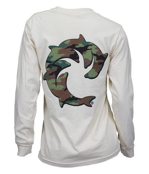 Camo Solid Ladies L/S T-Shirt - Wave Riding Vehicles