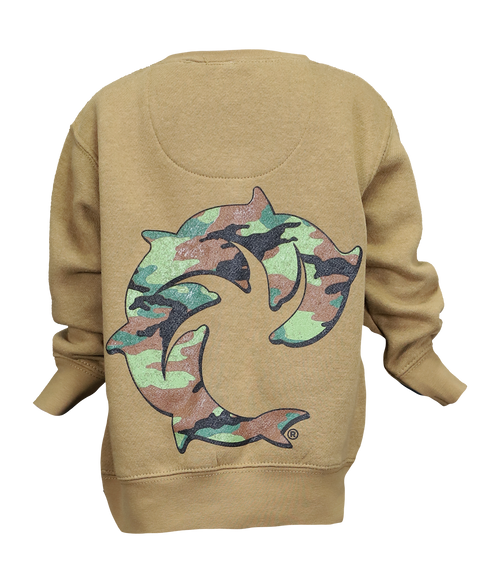 Camo Solid Toddler Crew Sweatshirt - Wave Riding Vehicles