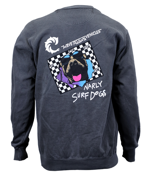 Checker Narly Dog Crew Sweatshirt - Wave Riding Vehicles