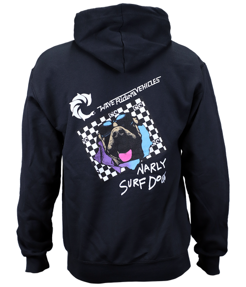 Checker Narly Dog Zip Hooded Sweatshirt - Wave Riding Vehicles