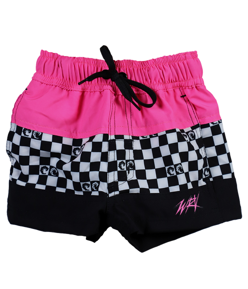 Checker Panel Infant Volley Shorts - Wave Riding Vehicles