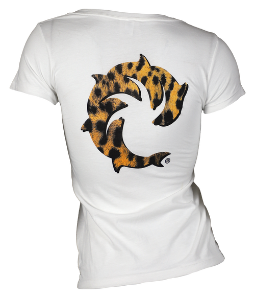 Cheetah Baby Ladies S/S V-Neck T-Shirt - Wave Riding Vehicles