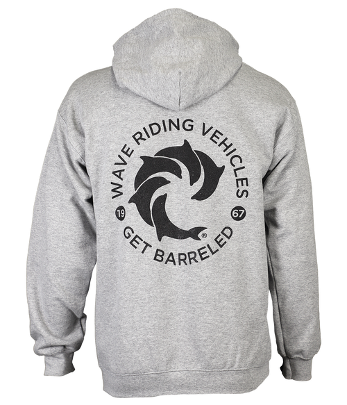 Get Barreled Zip Hooded Sweatshirt - Wave Riding Vehicles