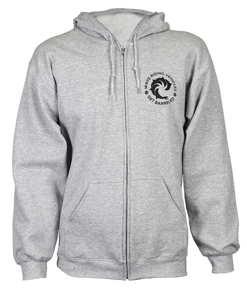 Get Barreled Zip Hooded Sweatshirt - Wave Riding Vehicles