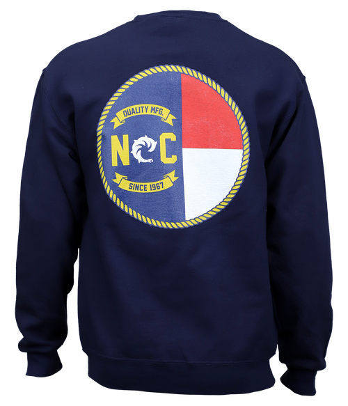 NC Flag Crew Sweatshirt - Wave Riding Vehicles