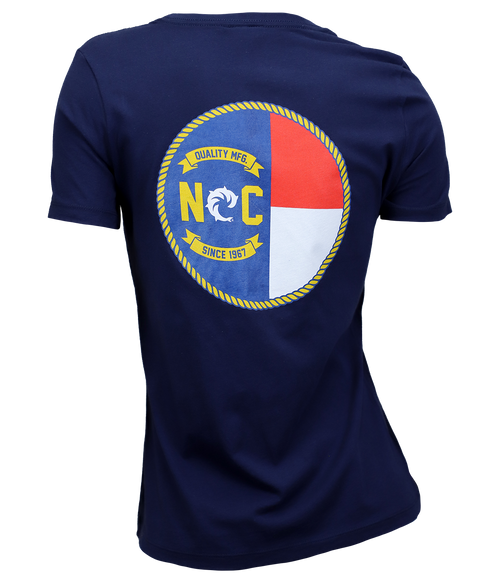 NC Flag Ladies S/S T-Shirt - Wave Riding Vehicles