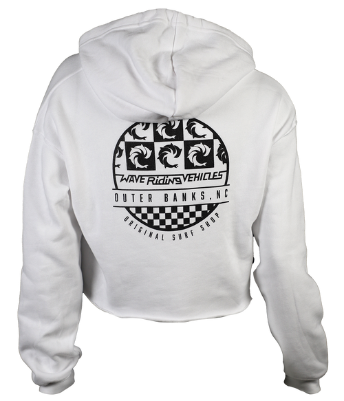 OBX Wall Ladies Crop P/O Hooded Sweatshirt - Wave Riding Vehicles