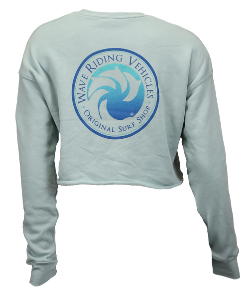 The Shop Ladies Crop Crew Sweatshirt - Wave Riding Vehicles