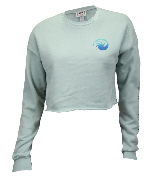 The Shop Ladies Crop Crew Sweatshirt - Wave Riding Vehicles