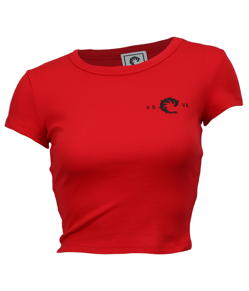 VB Surf Shop Ladies Crop S/S T-Shirt - Wave Riding Vehicles