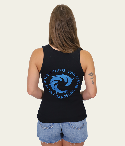 Get Barreled Ladies Tank Top - Wave Riding Vehicles