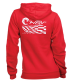 Checker Wave Ladies Zip Hooded Sweatshirt - Wave Riding Vehicles