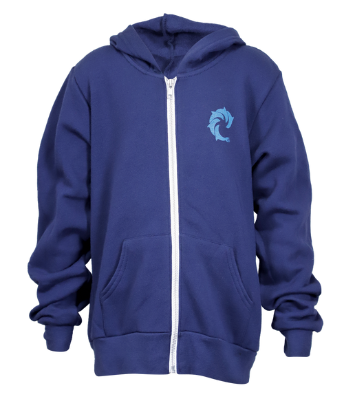 Solid Youth Zip Hooded Sweatshirt - Wave Riding Vehicles