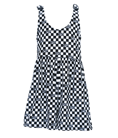 Girls Checker Romper - Wave Riding Vehicles