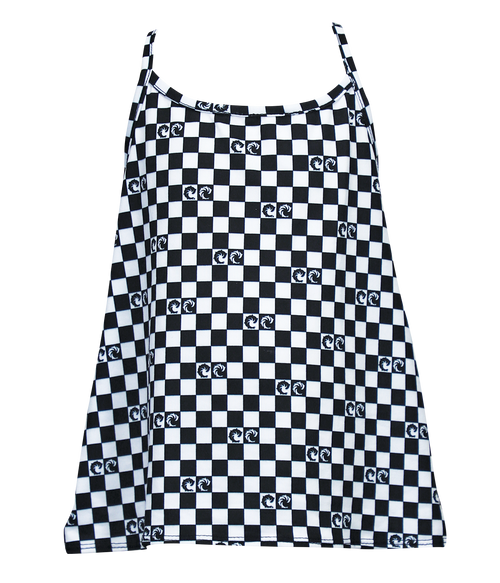 Girls Checker Tank Top - Wave Riding Vehicles