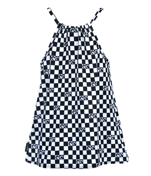 Girls Checker Tank Top - Wave Riding Vehicles