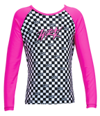 Girls Checker Rashguard - Wave Riding Vehicles